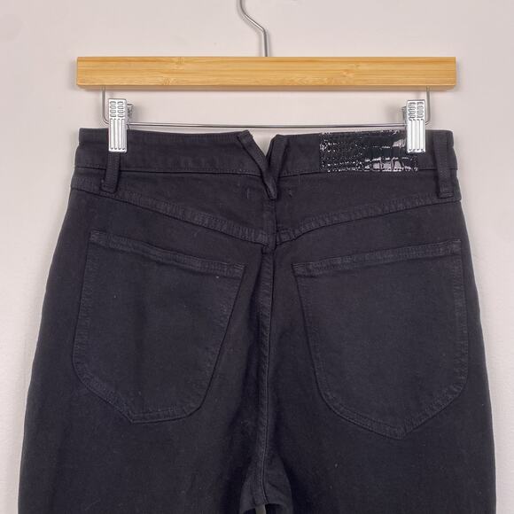 SPRWMN Los Angeles Stevie Micro Flare High Rise Black Denim Jeans 28 - Picture 6 of 8